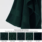 COZYART Luxury Bath Towels 4 PCS, 27x54 650 GSM Turkish Cotton, Deep Forest Green