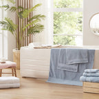 Light Blue Towel Sets for Bathroom 6Pcs