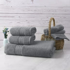 Grey Bath Towel Set 6pcs