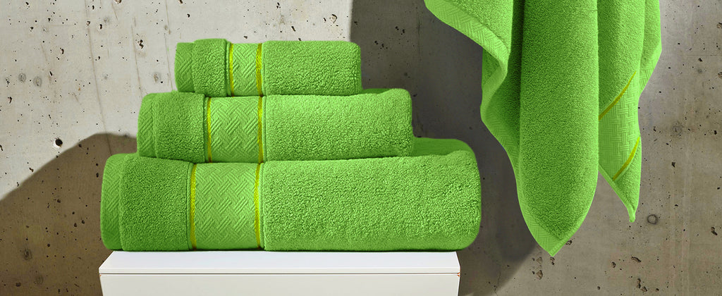 Grass Green Bath Towel Set 6 Piece