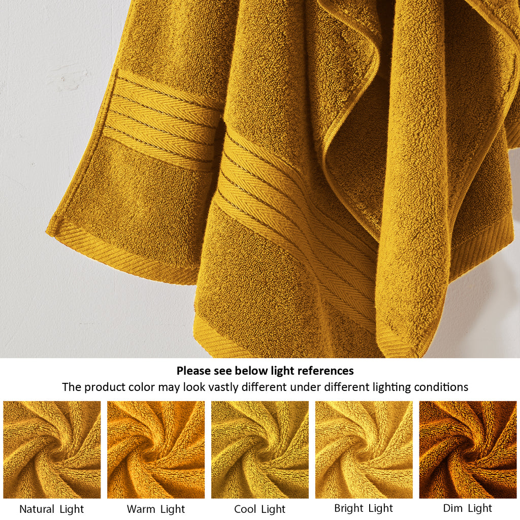 Gold Bath Towel Set 6pcs