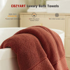 Orange- Terracotta Orange Bath Towel Set 6 Piece