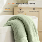 Sage Green Bath Towels Set 6 Piece