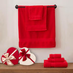 Red Bath 6 Piece Towel Set