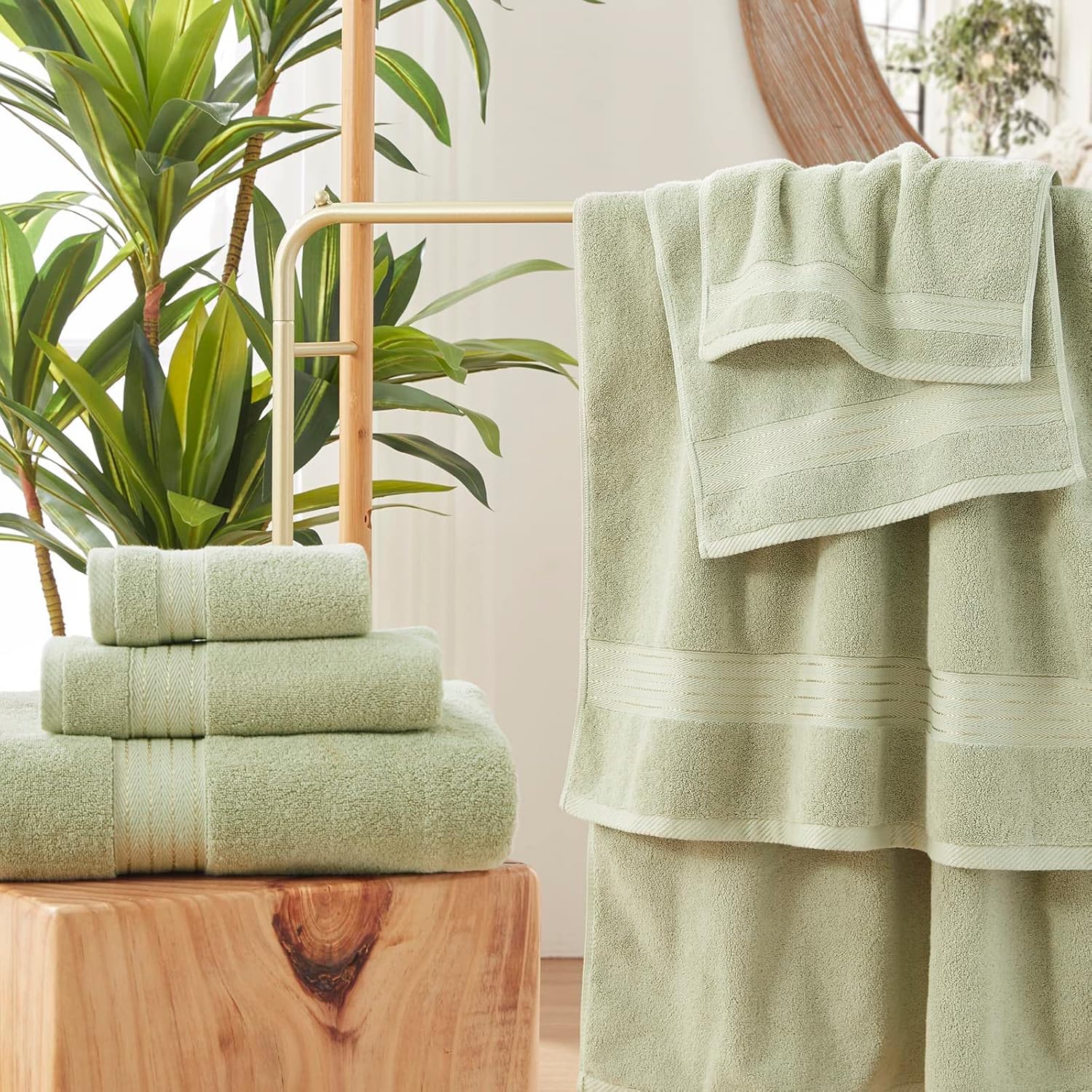 Green-desert Sage Green Bath 6 Piece Towel Set