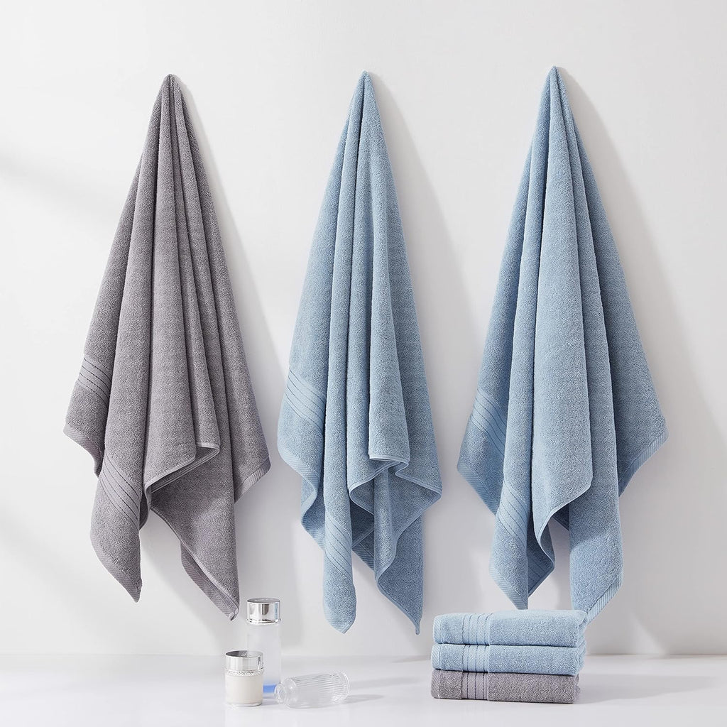 Light Blue Towel Sets for Bathroom 6Pcs