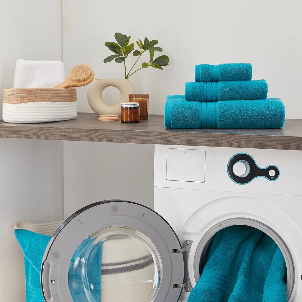 Crystal Teal/Peacock Blue Bath 6 Piece Towel Set