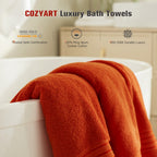 Burnt Orange 4 Piece Luxury Bath Towels