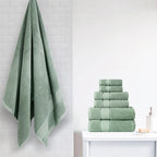 Sage Green Bath Towels Set 6 Piece