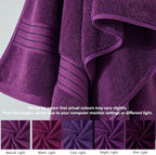 Honey Flower Purple Bath 6 Piece Towel Set