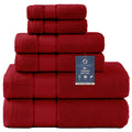 Cherry Red Bath Towel Set 6 Piece