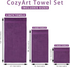 Honey Flower Purple Bath 6 Piece Towel Set