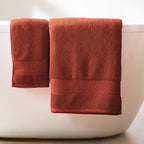 Orange Burnt Orange Bath Towel Set 6 Piece