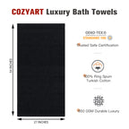 Black 4 Piece Luxury Bath Towels