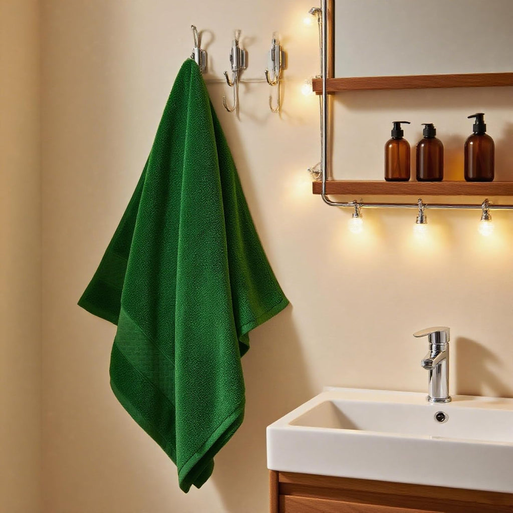 Formal Green Bath Towel Set 6 Piece