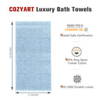 Light Blue 4 Piece Luxury Bath Towels