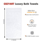 White 4 Piece Luxury Bath Towels