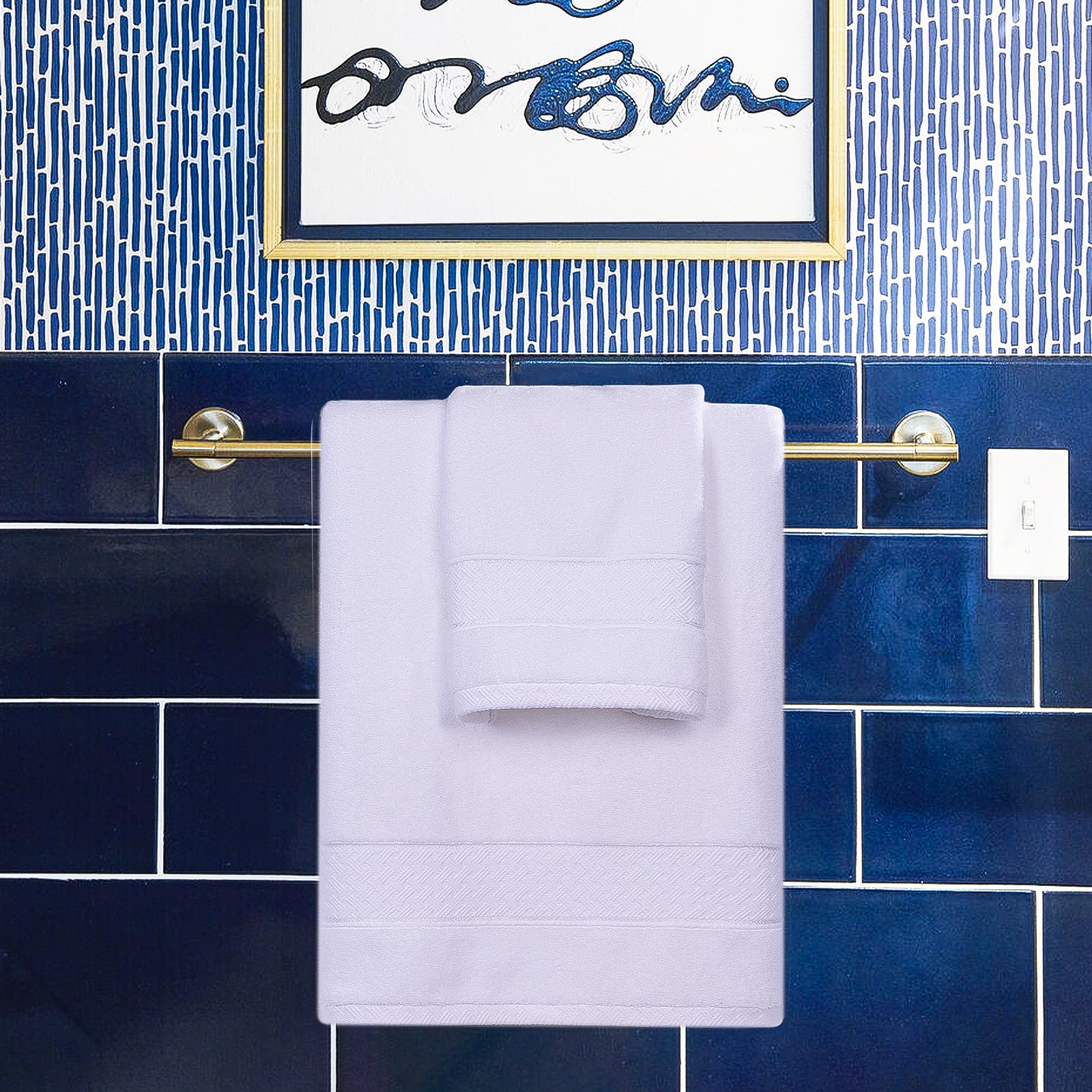 White Bath Towels Set 6 Piece