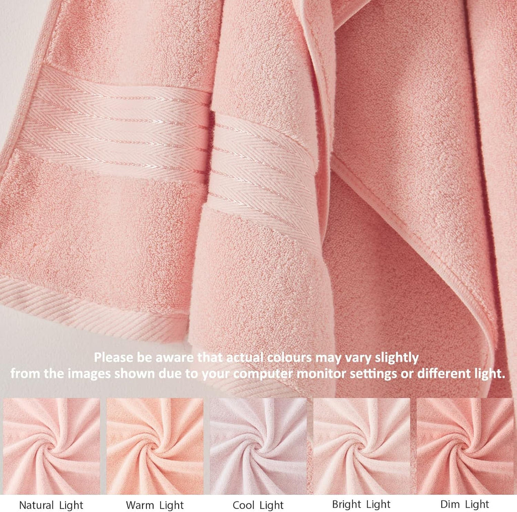 Pink Bathroom Towel Set 6Pcs