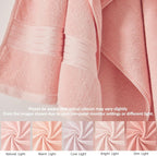 Pink Bathroom Towel Set 6Pcs