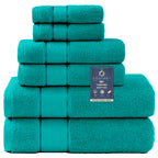 COZYART  Bath Towel Set 6 Piece, Luxury 100% Turkish Cotton 650GSM Hotel Quality, Soft, Absorbent,Towel Sets for Bathroom | 2 Bath Towels 2 Hand Towels 2 Washcloths