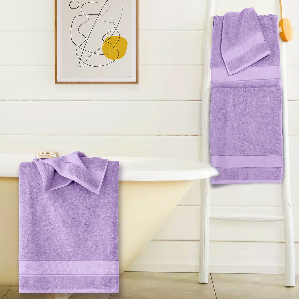 Lavender Bath Towels Set 6 Piece
