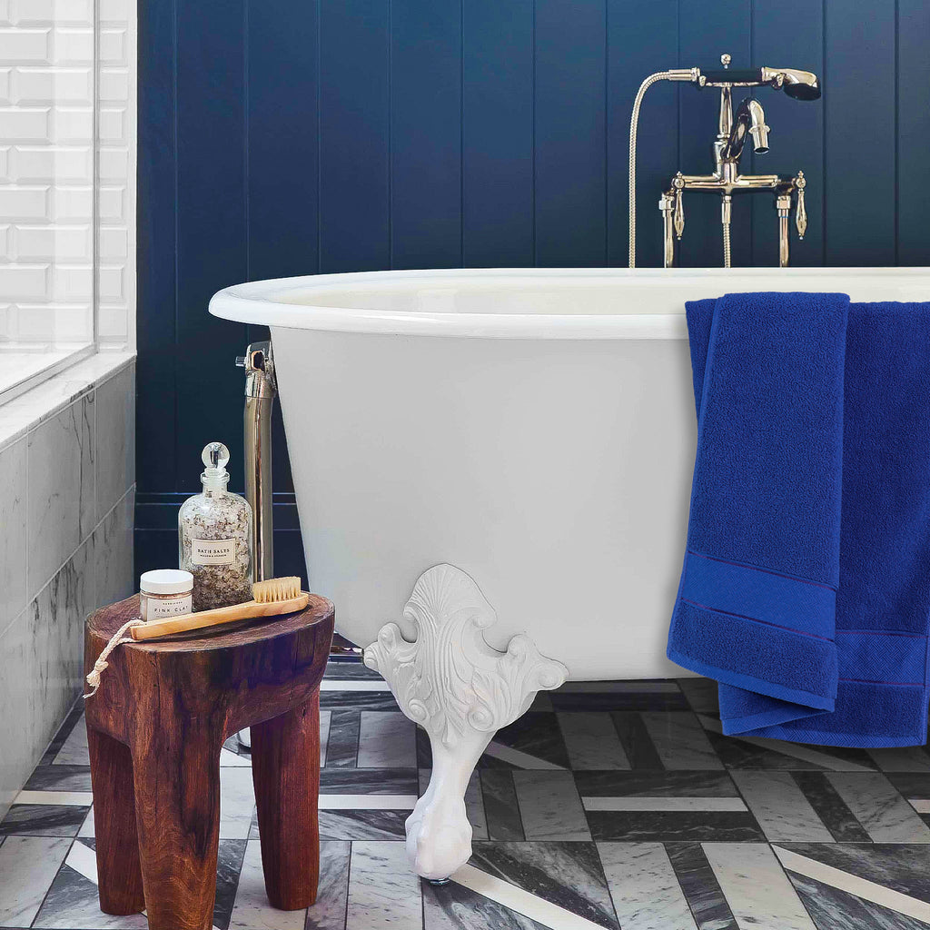 Royal Blue Bath Towels Set 6 Piece