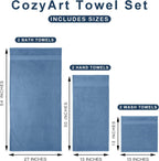 Denim Blue Bath 6 Piece Towel Set
