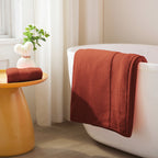 Orange Burnt Orange Bath Towel Set 6 Piece
