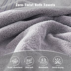 Ultimate Gray 4 Piece Luxury Bath Towels