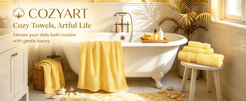 Yellow Luxury Bath 6 Piece Towel Set