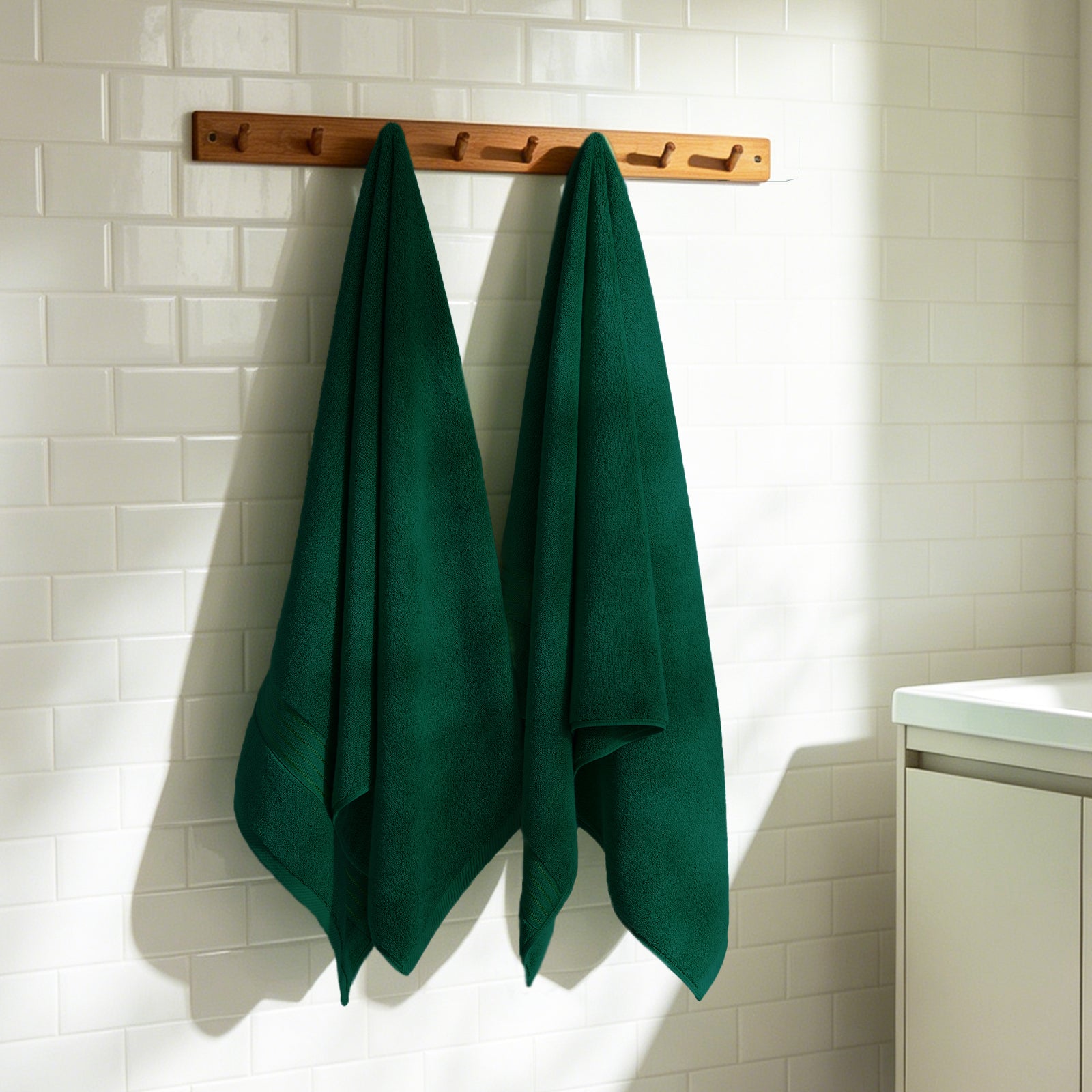 Dark Green 4 Piece Luxury Bath Towel
