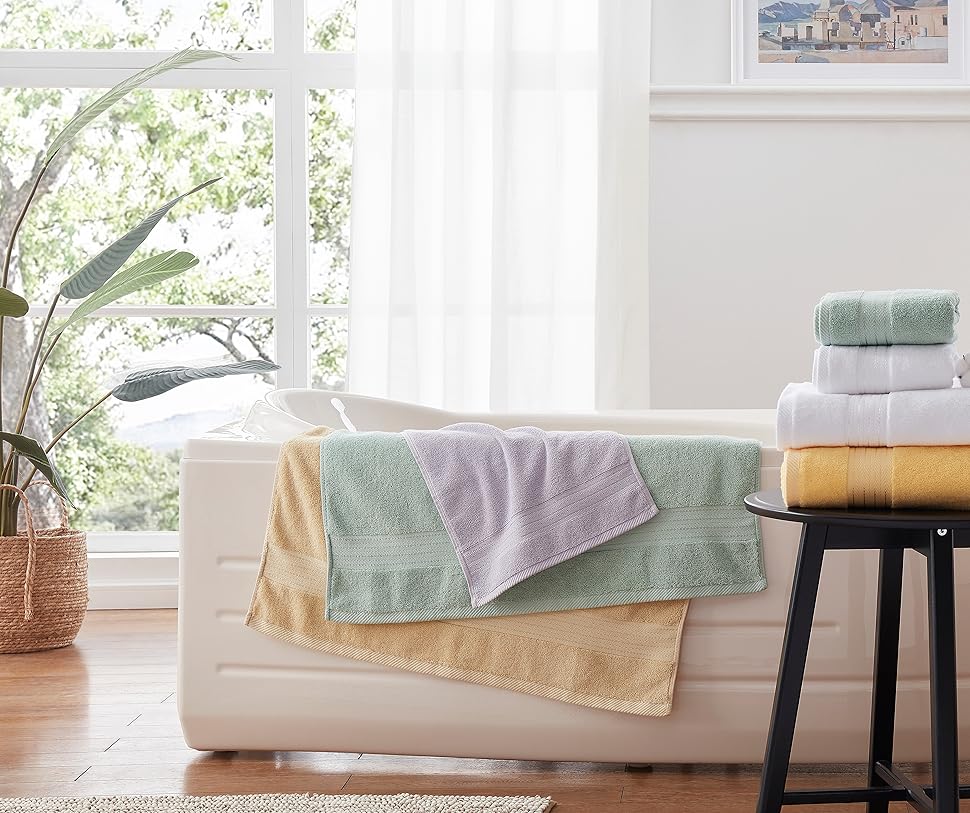 Yellow Luxury Bath 6 Piece Towel Set