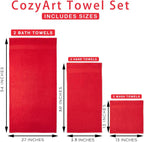 Red Bath 6 Piece Towel Set
