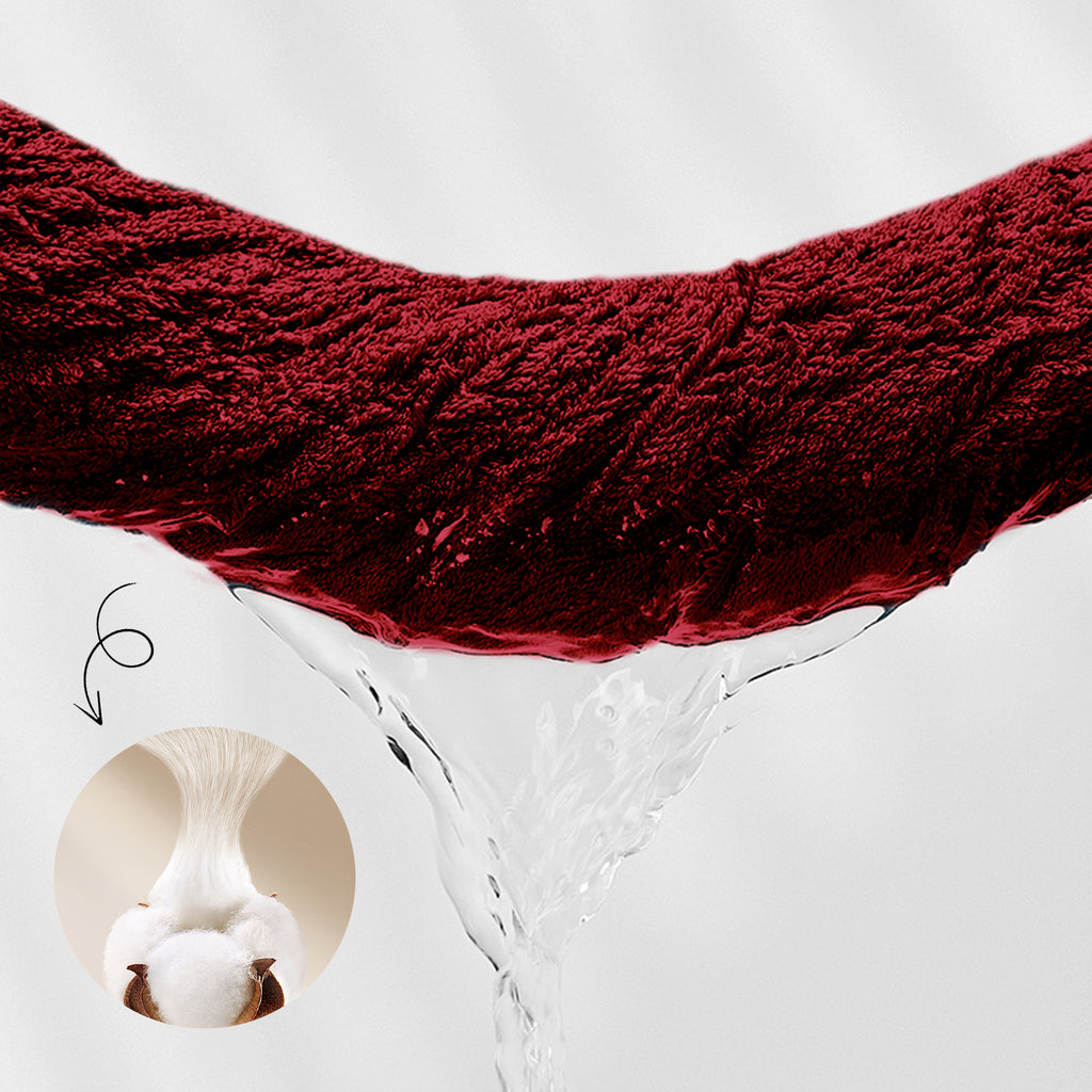 Cherry Red Bath Towel Set 6 Piece