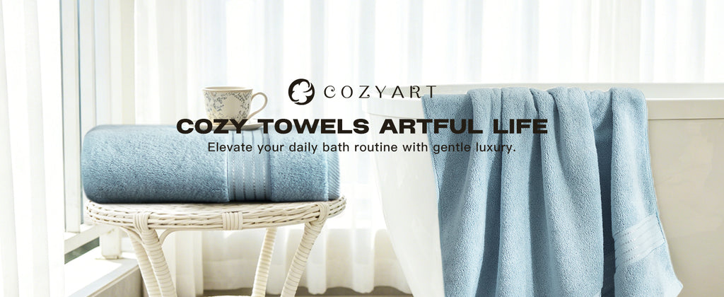 Light Blue Towel Sets for Bathroom 6Pcs