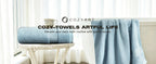 Light Blue Towel Sets for Bathroom 6Pcs