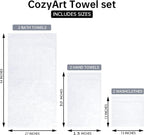 White Bath 6 Piece Towel Set