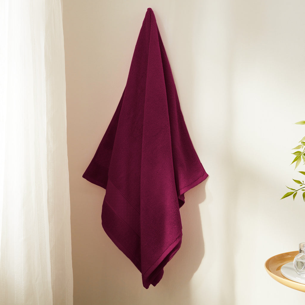 Burgundy Bath Towel Set 6 Piece