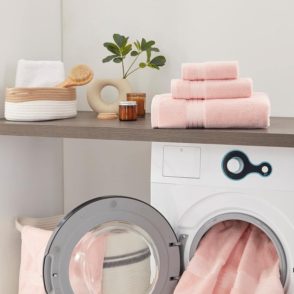 Pink Bathroom Towel Set 6Pcs