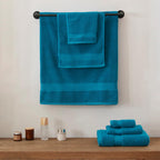 Crystal Teal/Peacock Blue Bath 6 Piece Towel Set