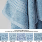 Light Blue Towel Sets for Bathroom 6Pcs