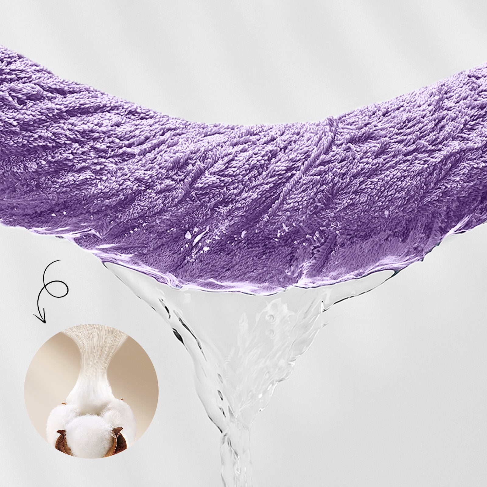 Lavender Bath Towels Set 6 Piece