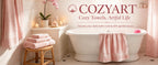 Pink Bathroom Towel Set 6Pcs