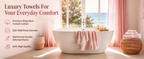 Pink Bathroom Towel Set 6Pcs