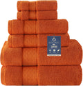 Orange- Celosia Orange Bath Towel Set 6 Piece