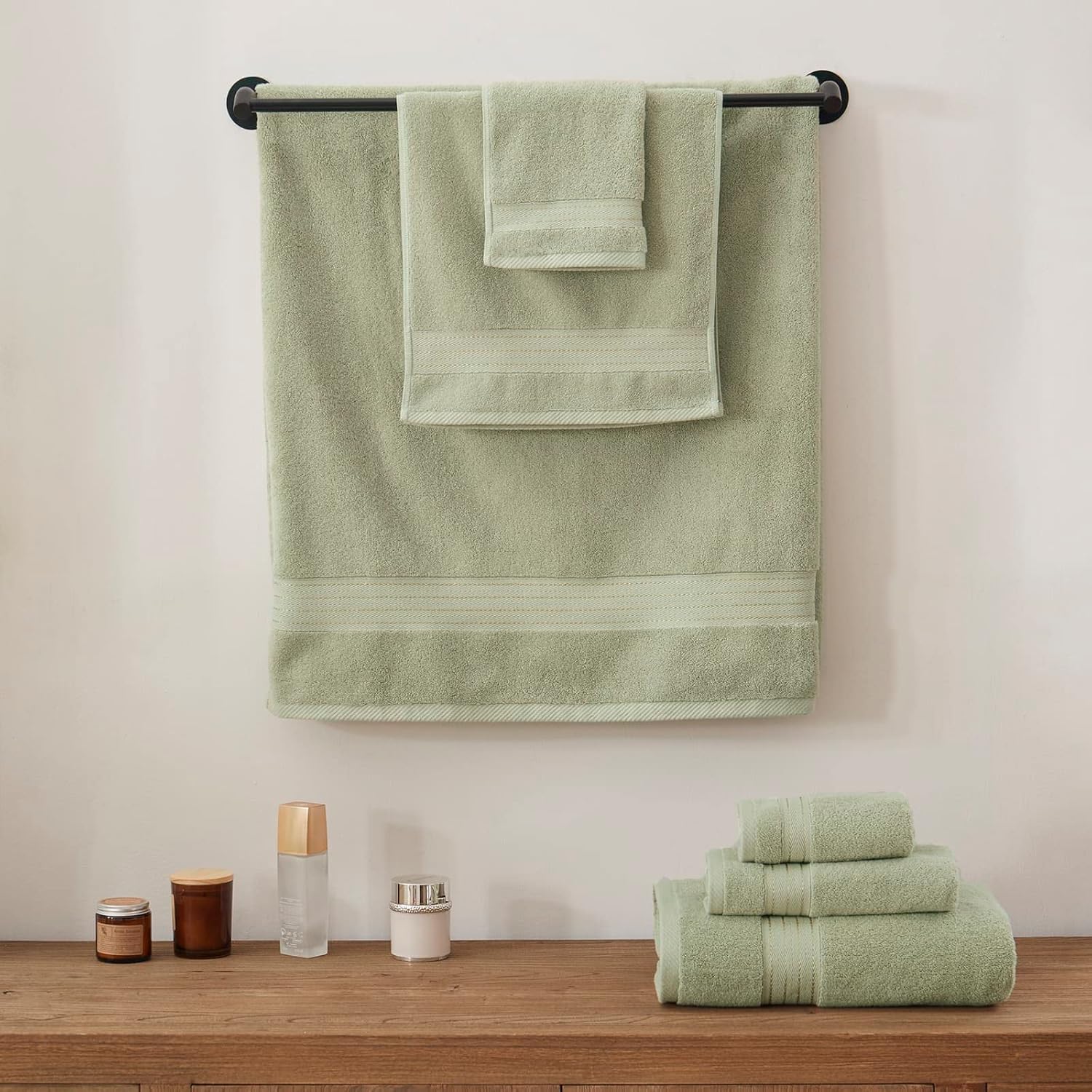 Green-desert Sage Green Bath 6 Piece Towel Set
