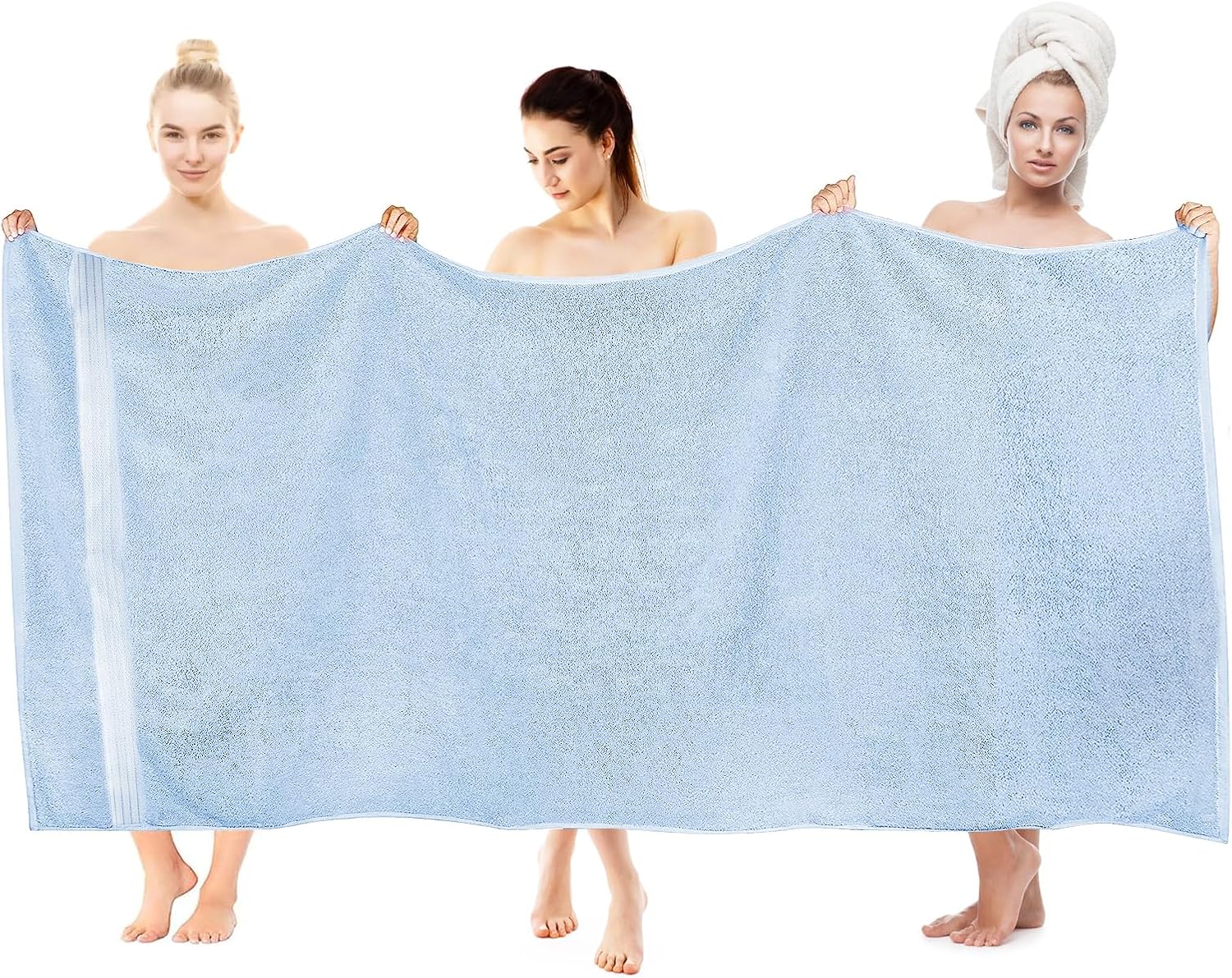 Light Blue Towel Sets for Bathroom 6Pcs