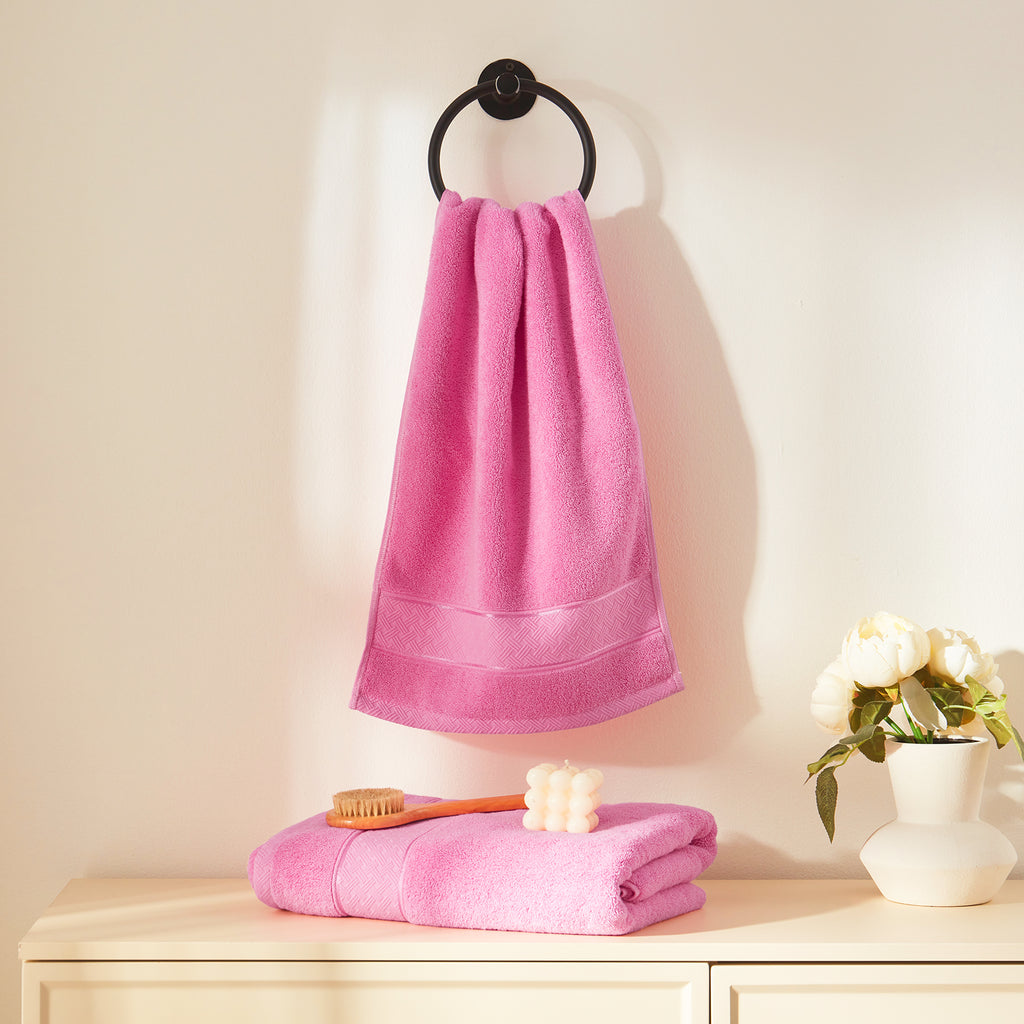 Pink Bath Towel Set 6 Piece