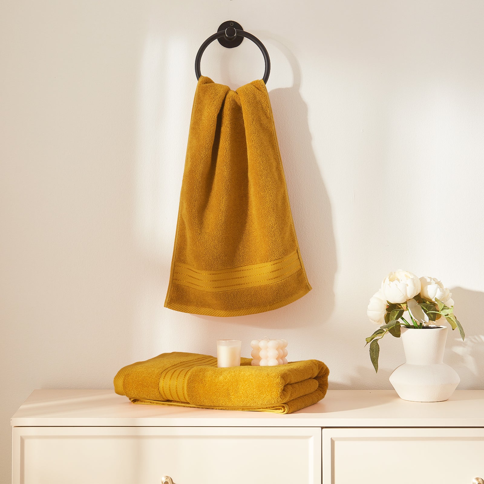 Gold Bath Towel Set 6pcs